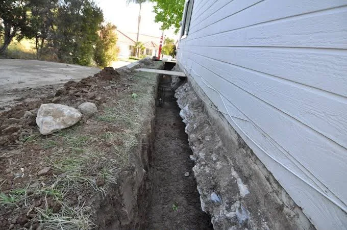 External drainage trench