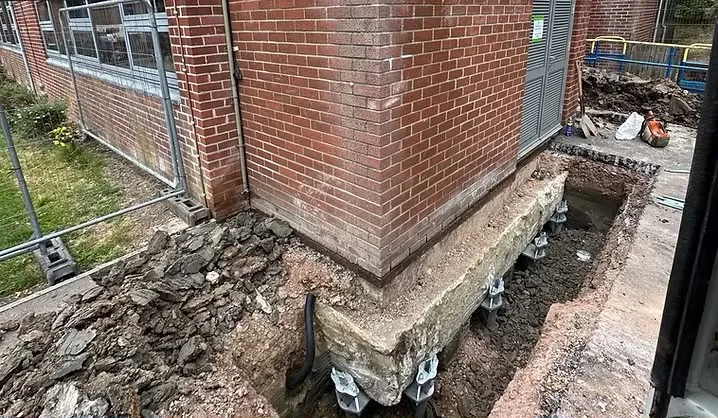 External foundation waterproofing